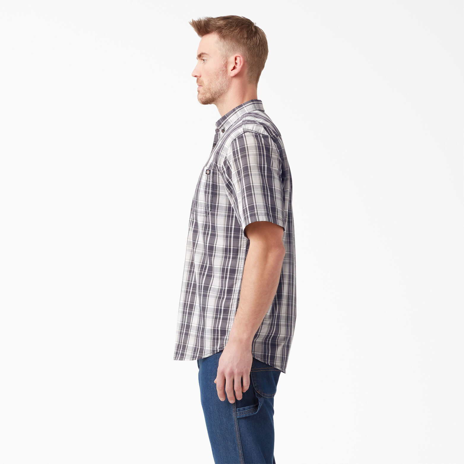 Dickies Mens Short Sleeve Casual Plaid Shirt Dickies Mens Short Sleeve Casual Plaid Shirt